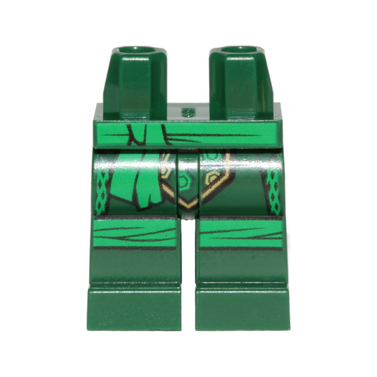 LEGO® Hips and Legs with Green Sash and Knee Wrappings Pattern 970c00pb1154 dunkelgrün