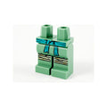 LEGO® Hips and Legs with Dark Turquoise Sash and Tan Knee Wrappings Pattern 970c00pb1162 sandgrün
