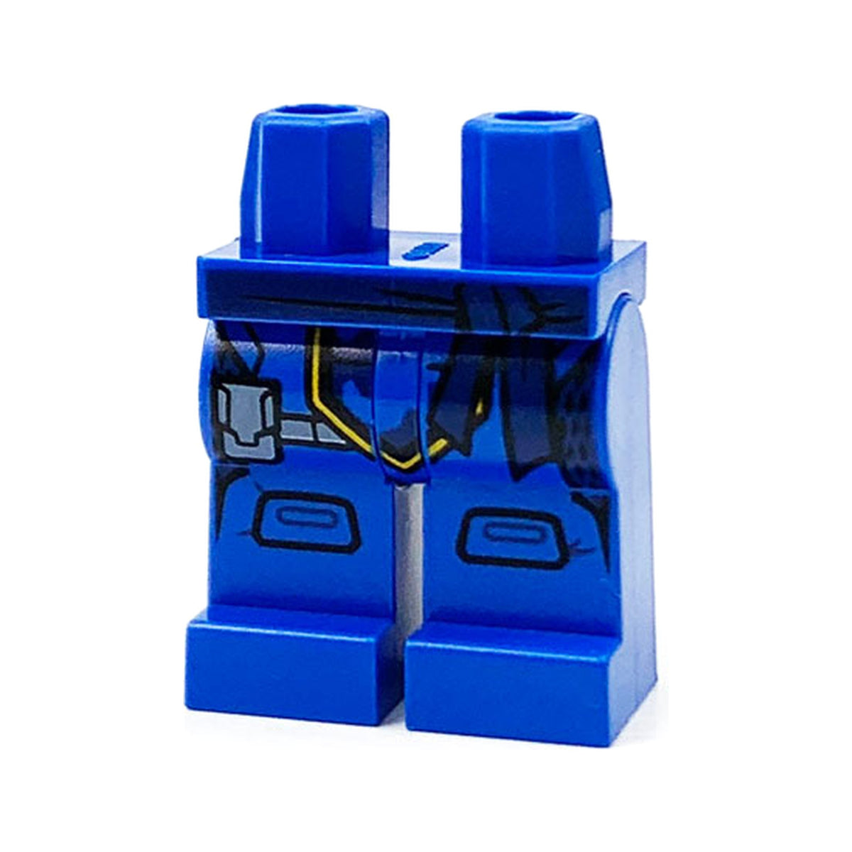 LEGO® Hips and Legs with Dark Blue Sash and Mesh and Light Bluish Gray Pouch Pattern 970c00pb1195 blau