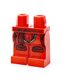 LEGO® Hips and Legs with Dark Red Sash, Mesh and Knee Pads Pattern 970c00pb1196 rot