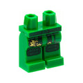 LEGO® Hips and Legs with Dark Green Sash and Knee Pads, Gold Clasp Pattern 970c00pb1221 grün