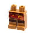 LEGO® Hips and Legs with Dark Red Sash and Knee Wrap, Red Robe End with Bright Light Orange Flame and Ninjago Logogram Letter K in Square Pattern 970c00pb1312 mittelnougat