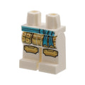 LEGO® Hips and Legs with Medium Azure Sash, Gold Skirt Armor and Knees Pattern 970c00pb1389 weiss