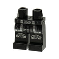 LEGO® Hips and Legs with Armor Coattails, Silver and Pearl Dark Gray Knee Pads and Trim Pattern 970c00pb1393 schwarz