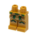LEGO® Hips and Legs with Green Belt and Knee Pads and Gold Armor Pattern 970c00pb1413 perlgold