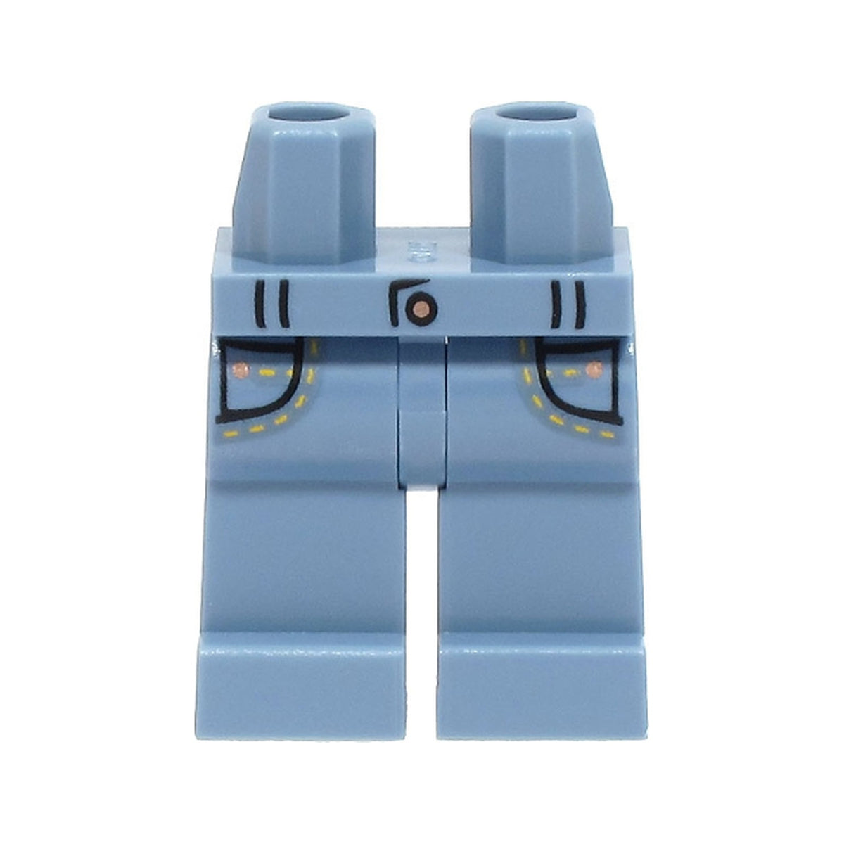 LEGO® Hips and Legs with Belt Loops and Pockets, Bright Light Orange Stitching, Copper Buttons Pattern 970c00pb1427 sandblau