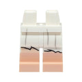 LEGO® Hips and Legs with Molded Light Nougat Lower Legs / Boots and Printed Tattered Skirt Bottom and Light Bluish Gray Creases Pattern 970c00pb1481 weiss