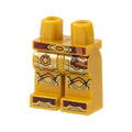 LEGO® Hips and Legs with Dark Red Belt and Shoe Tips, Gold Armor Plates and Knee Pads, Orange Circles and Chevrons Pattern 970c00pb1506 perlgold
