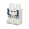 LEGO® Hips and Legs with Black Kama Ends, Blue Knee Pads, and Silver Toes Pattern 970c00pb1562 weiss