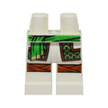 LEGO® Hips and Legs with Bright Green Sash, Robe Ends with Dark Green and Gold Trim, Dark Orange Knee Wrappings Pattern 970c00pb1599 weiss