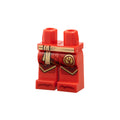 LEGO® Hips and Legs with Bright Light Yellow Sash, Ninjago Logogram Letter K in Circle, Dark Red Robe Ends with Gold Trim, Knee Pads and Toes Pattern 970c00pb1636 rot