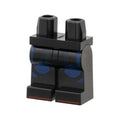 LEGO® Hips and Legs with Dark Blue Knee Pads, Dots and Trim, Red Toe Lines Pattern 970c00pb1819 schwarz