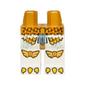 LEGO® Hips and White Legs with Gold Scaled Armor, Eagle Knee Covers and Yellow Talons Pattern 970c01pb19 perlgold