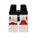 LEGO® Hips and White Legs with SW Stormtrooper Black, Light Bluish Gray, and Red Markings Pattern 970c01pb38 schwarz