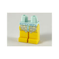 LEGO® Hips and Yellow Legs with Bright Light Blue Bubble Outlines Pattern 970c03pb39 hellaqua
