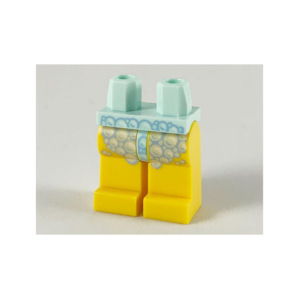 LEGO® Hips and Yellow Legs with Bright Light Blue Bubble Outlines Pattern 970c03pb39 hellaqua