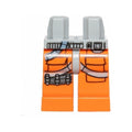 LEGO® Hips and Orange Legs with SW Rebel Pilot Pockets, Light Bluish Gray Straps, Hose, 3 Bullets Pattern 970c04pb04 hellgrau