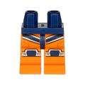LEGO® Hips and Orange Legs with Dark Blue and Silver Wetsuit Stripes and Knee Pads Pattern 970c04pb11 dunkelblau