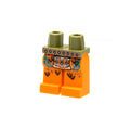 LEGO® Hips and Orange Legs with Copper Belt and Armor, Dark Orange and Dark Turquoise Scales Pattern 970c04pb13 olivgrün