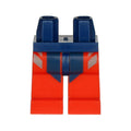 LEGO® Hips and Red Legs with Dark Blue and Dark Bluish Gray Wetsuit Stripes Pattern 970c05pb27 dunkelblau