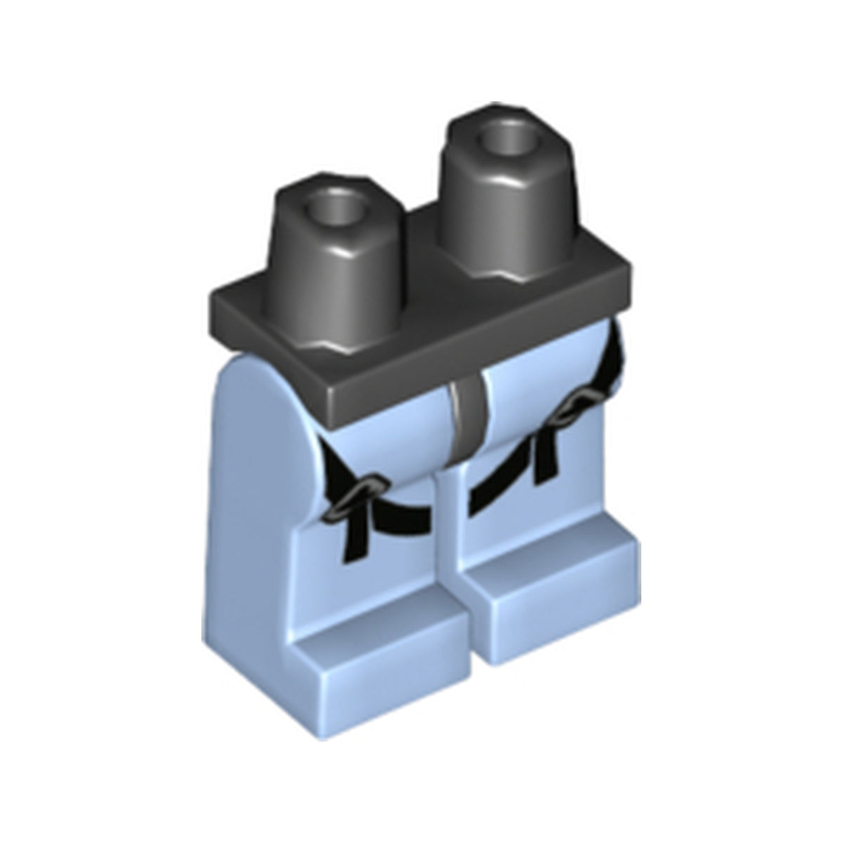 LEGO® Hips and Bright Light Blue Legs with Black Safety Belt/Harness Pattern 970c105pb002 schwarz