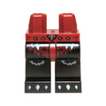 LEGO® Hips and Black Legs with Dark Red Loincloth, White Spikes and White Claws Pattern 970c11pb07 dunkelrot