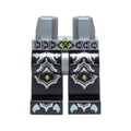 LEGO® Hips and Black Legs with Silver Scaled Armor, Lime Diamonds and White Claws Pattern 970c11pb18 silber