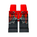 LEGO® Hips and Black Legs with Ninjago Red Plate Armor and Silver Scale Armor, Belt with Buckles and Red Sash Pattern 970c11pb43 rot