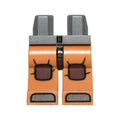 LEGO® Hips and Medium Nougat Legs with Reddish Brown Knee Pads Pattern 970c150pb02 dunkelgrau