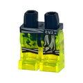 LEGO® Hips and Trans-Neon Green Legs with Light Bluish Gray Sash and Knee Straps Pattern 970c16pb05 dunkelblau