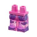 LEGO® Hips and Satin Trans-Dark Pink Legs with Dark Purple Panels and Toes with Dark Blue Outlines Pattern 970c224pb01 dunkelrosa