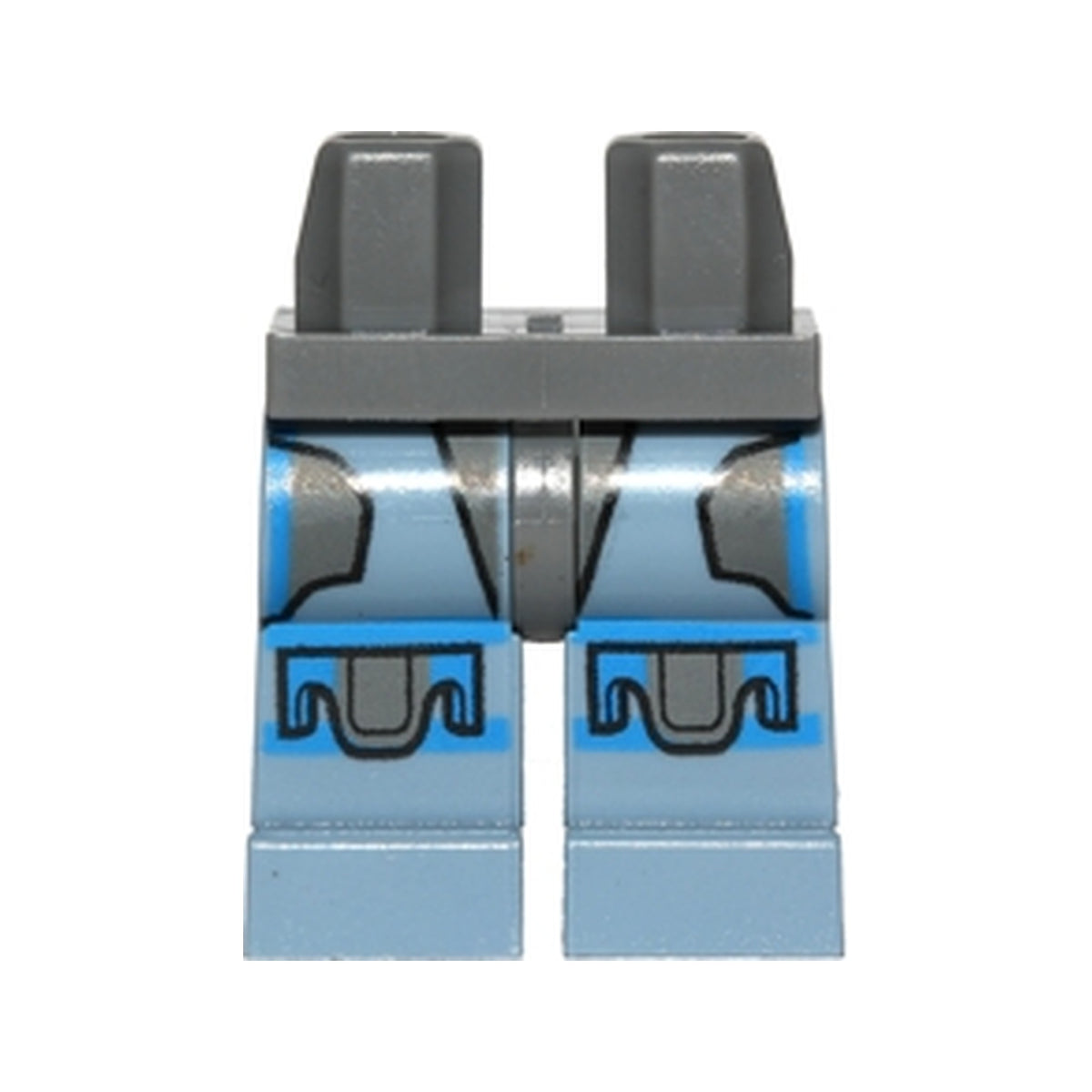 LEGO® Hips and Sand Blue Legs with SW Pre Vizsla Armor Pattern 970c55pb04 dunkelgrau