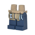 LEGO® Hips and Dark Blue Legs with Dark Tan Robe Tails and Bright Light Blue Pouch Pattern 970c63pb11 dunkelbeige