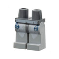 LEGO® Hips and Light Bluish Gray Legs with White Splotches and Dark Blue Markings Pattern 970c86pb01 dunkelgrau