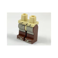LEGO® Hips and Reddish Brown Legs with Tan Apron and Zori Sandals Pattern 970c88pb19 beige