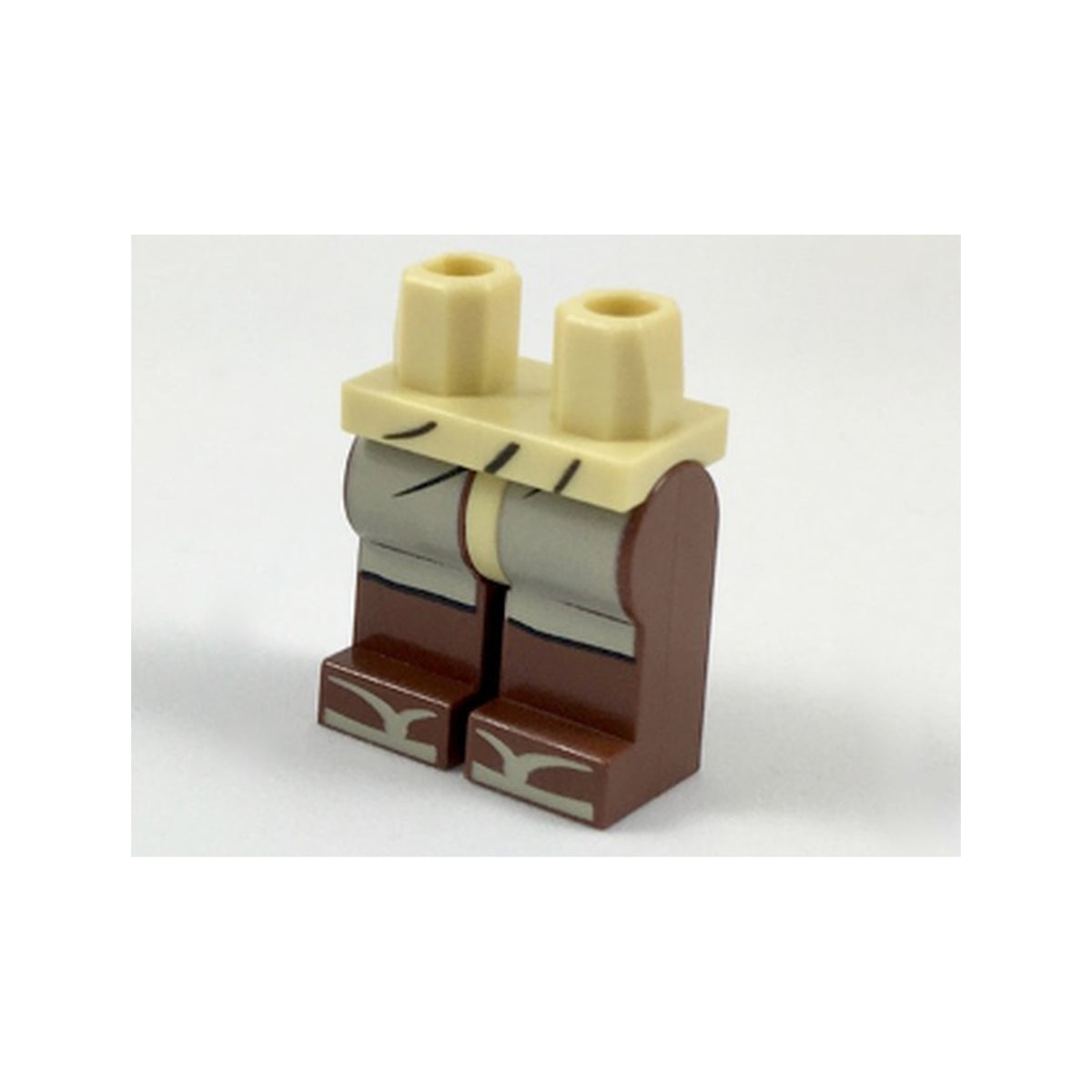 LEGO® Hips and Reddish Brown Legs with Tan Apron and Zori Sandals Pattern 970c88pb19 beige