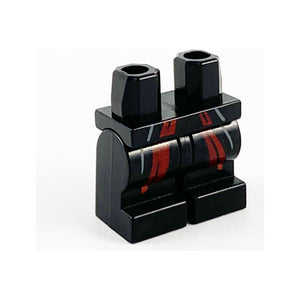 LEGO® Hips and Medium Legs with Dark Red Robe Hems Narrow Pattern 970cm00pb005