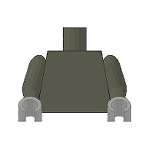 LEGO® Torso Plain / Dark Gray Arms / Light Gray Hands 973c022