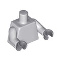 LEGO® Torso Plain / Light Bluish Gray Arms / Dark Bluish Gray Hands 973c047 hellgrau