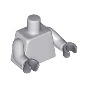 LEGO® Torso Plain / Light Bluish Gray Arms / Dark Bluish Gray Hands 973c047