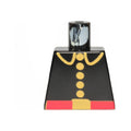 LEGO® Torso Fire Uniform with Red Belt and Yellow Lapels, Buttons, and Buckle Pattern 973p21 schwarz