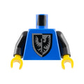 LEGO® Torso Castle Black Falcon with Shield Bottom Round Pattern / Black Arms / Yellow Hands 973p43c01 blau