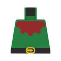 LEGO® Torso Castle Forestman with Red Collar, Black Belt, and Yellow Buckle Pattern 973p48 grün