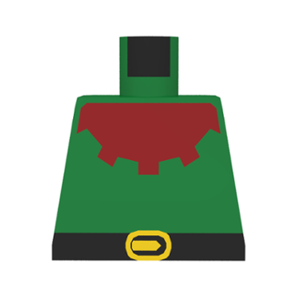 LEGO® Torso Castle Forestman with Red Collar, Black Belt, and Yellow Buckle Pattern 973p48 grün