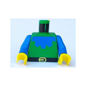 LEGO® Torso Castle Forestman with Blue Collar, Black Belt, and Yellow Buckle Pattern / Blue Arms / Yellow Hands 973p49c01