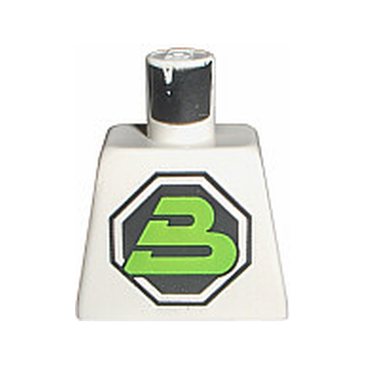 LEGO® Torso Space Large Black Octagon with Lime Letter 'B' Pattern (Blacktron II) 973p51 weiss