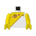 LEGO® Torso Futuron Uniform with Yellow Panel, Gold Zipper, and Classic Space Logo Pattern / Yellow Arms / Yellow Hands 973p6ec01 weiss