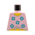 LEGO® Torso Shirt Tied at Bottom with Blue Flowers, Yellow Neck and Stomach Pattern 973pb0018 rosa