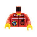 LEGO® Torso Space Port Logo and Radio in Pocket Pattern / Red Arms / Yellow Hands 973pb0059c01 rot