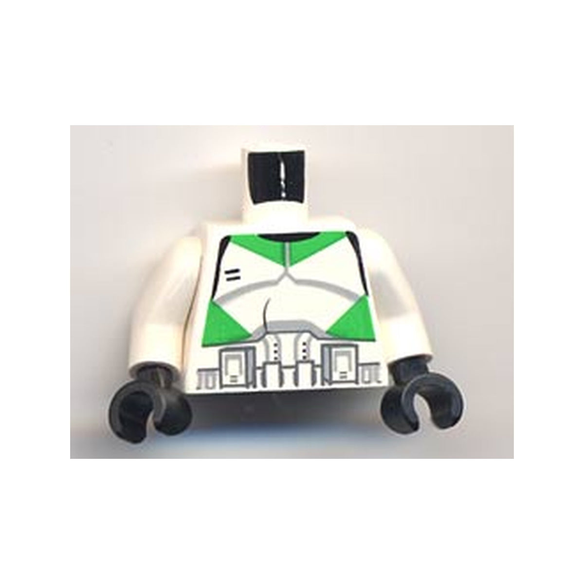 LEGO® Torso SW Armor Clone Trooper with Green Stripes Pattern / White Arms / Black Hands 973pb0117gc01 weiss